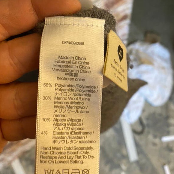 Madewell Cozy Walker Cozy Alpaca Wool Blend Open Cardigan w Pockets - Picture 7 of 10